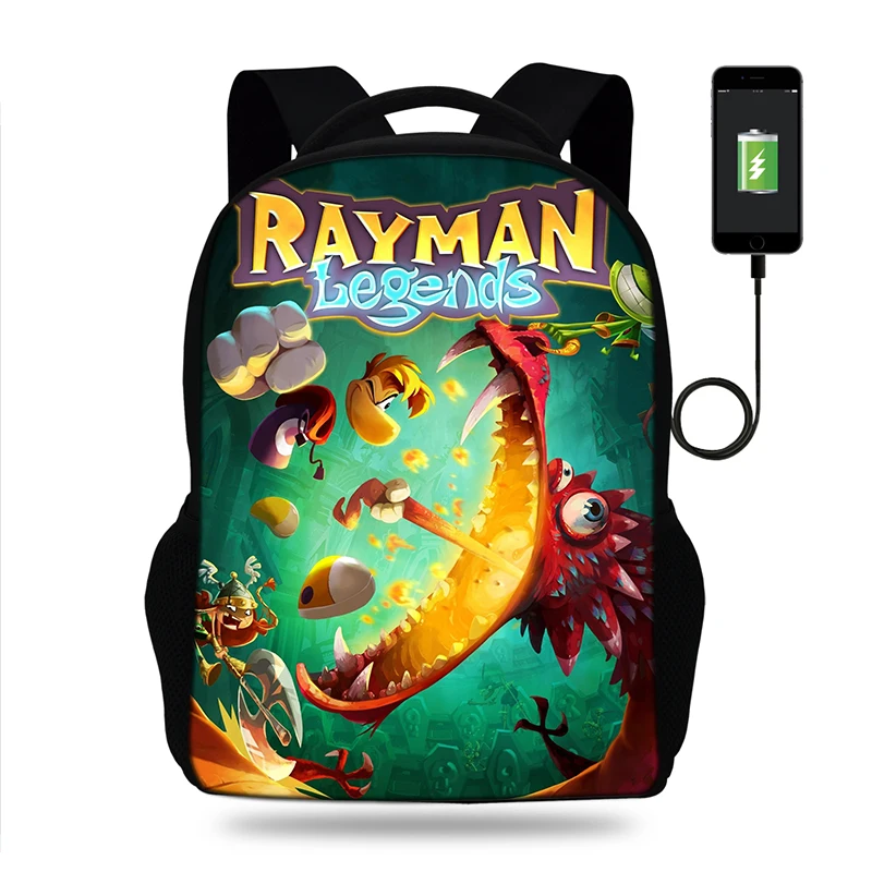 Рюкзак Rayman Legends с принтом в виде игры школьные сумки для девочек и мальчиков