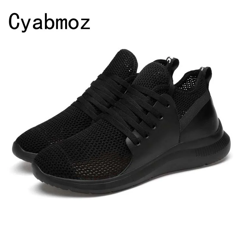 Cyabmoz/Мужская модная сетчатая обувь визуально увеличивающая рост на каблуке 6 см