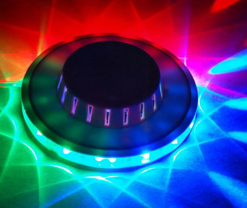 НЛО портативные лазерные сценические огни 9 Вт rgb 48 светодиодов звуковая активация Подсолнух светодиодное освещение Настенный светильник для KTV DJ вечерние свадебные