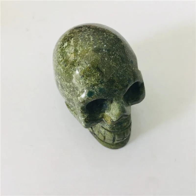 

NEW! Natural crystal stone carving skull healing cluster by hand