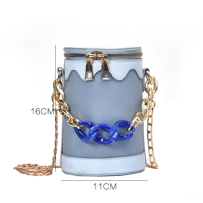 Youda модная сумка через плечо женская цепь декоративное ведро пакет PU материал
