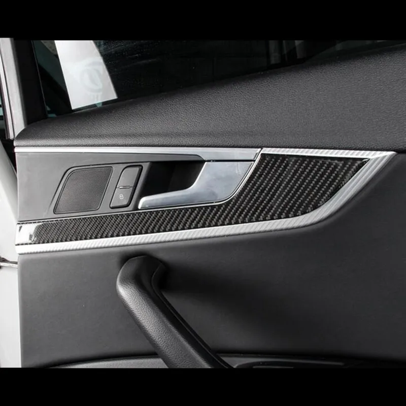 Панель интерьера двери из углеродного волокна декоративная накладка для Audi A4 B9