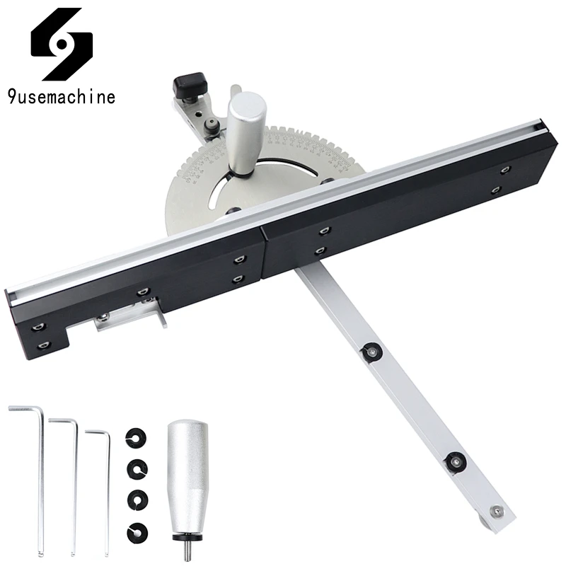 450mm Woodworking Router Miter Gauge Table Sawing Assembly Ruler With T-track For Table Saw Router DIY Carpentry Tools