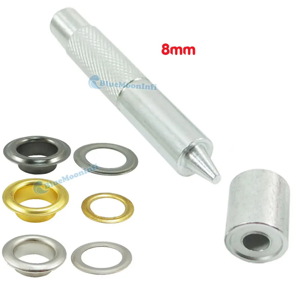 60 шт. Люверсы с люверсами из искусственной кожи и инструмент для одномерной