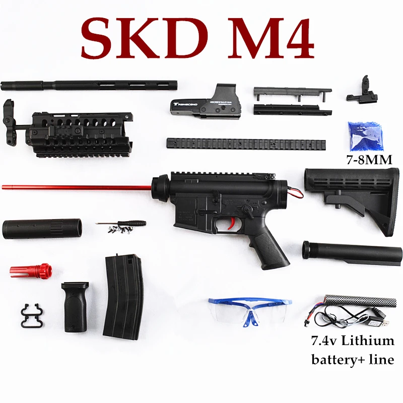 SKD M4SS нейлоновый гель мяч бластеры Shooter Электрический воды игрушки Пистолеты для