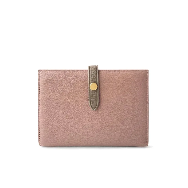 Grey Pink Bemoreal, Обложка для паспорта из натуральной кожи, повседневная женская кредитница, визитница, для путешествий, мужской вместительный кошелек, брендовый кошелек - Цвет: Grey Pink