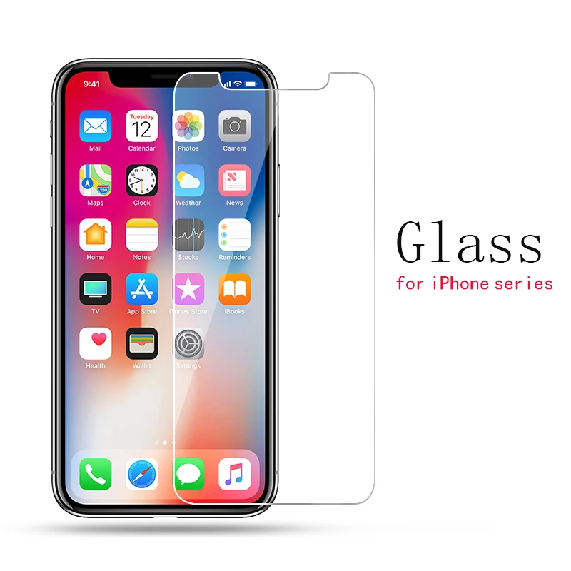 Защитное закаленное стекло для iPhone 7 8 6 plus Защитная пленка x xr xs max | Мобильные