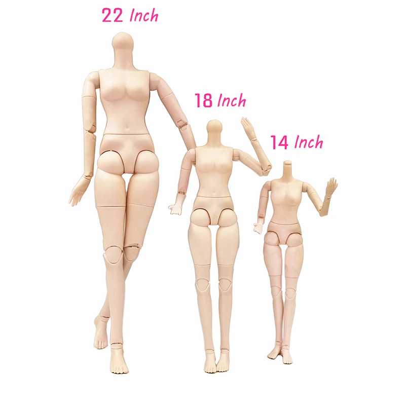 Новые 14/18/22 дюймов подвижная шарнирная BJD куклы средства ухода за кожей DIY 1/4 1/3 обнаженные женские bjd тела игрушки куклы для девочек, подарок
