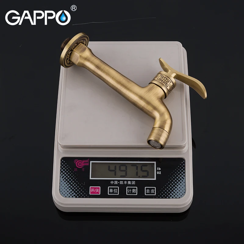 Античный латунный настенный кран GAPPO для ванной комнаты смеситель раковины