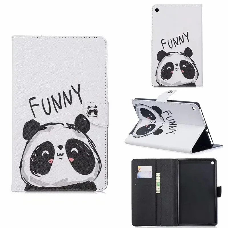 Чехол для планшета Funda Amazon Kindle Fire HD 8 2015/2016/2017 чехол с милым котом единорогом пандой