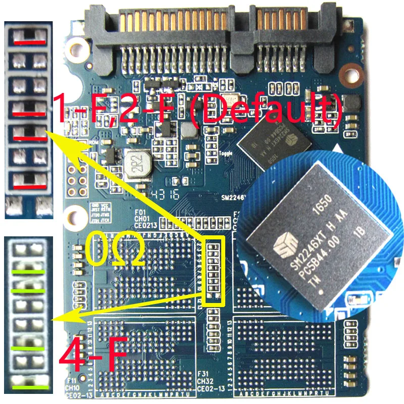 Наборы SSD PCBA SM2246XT H контроллер SATA3(6 Гбит/с) наборы DIY 4 pad канальный CE BGA152/BGA132|ssd ssd|sata3