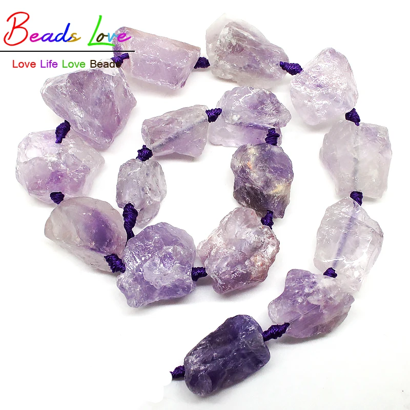 10 Colors Freeform 20-25mm Natural Nugget Rough Punched Loose Stone Drilled Irregular Beads 15inch/strand (F00536-F00545) | Украшения и