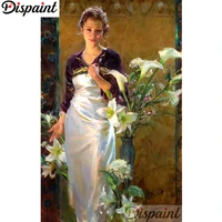 dispaint full squareround drill 5d diy diamond painting flower beauty embroidery cross stitch 3d home decor a11097