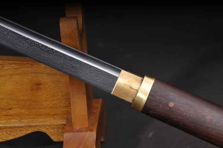 40 5 'дамасский сложенный стальной нож японский самурай меч катана Redwood