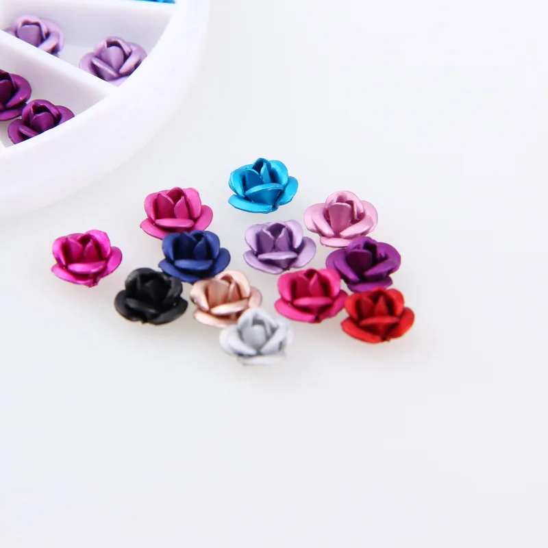 Декоративное колесо для дизайна ногтей 12 цветов 24 шт./компл.|metal 3d|beautiful rose flowerbeautiful