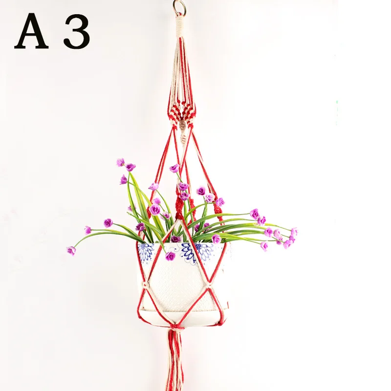 New Pot Holder Macrame Plant Hanger Hanging Planter Basket Jute Rope Braided Craft Hand-made Vertical Flower Pots | Дом и сад