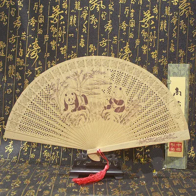 1 шт. Новый китайский стиль подарок веер из сандалового дерева древний полый