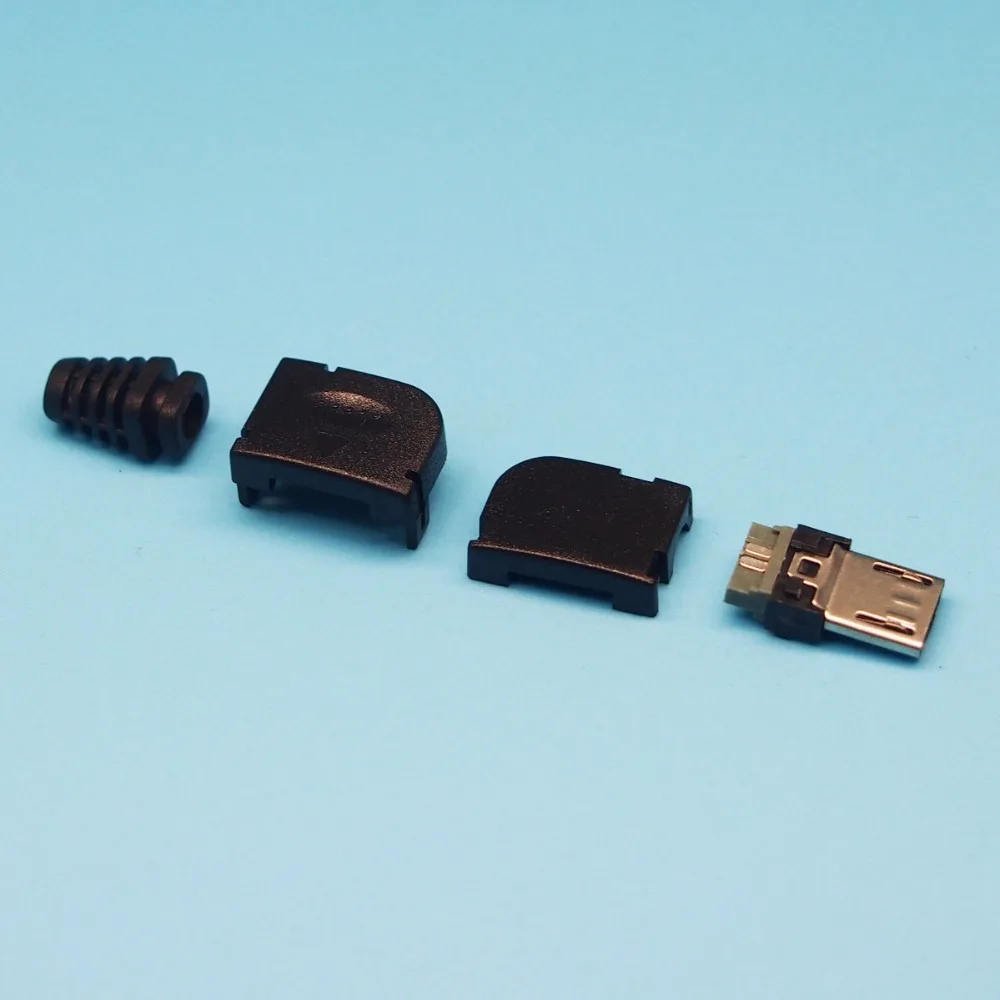 25 набор 4 в 1 DIY Micro usb штекер 5pin с пластиковой оболочкой 90 градусов | Электроника