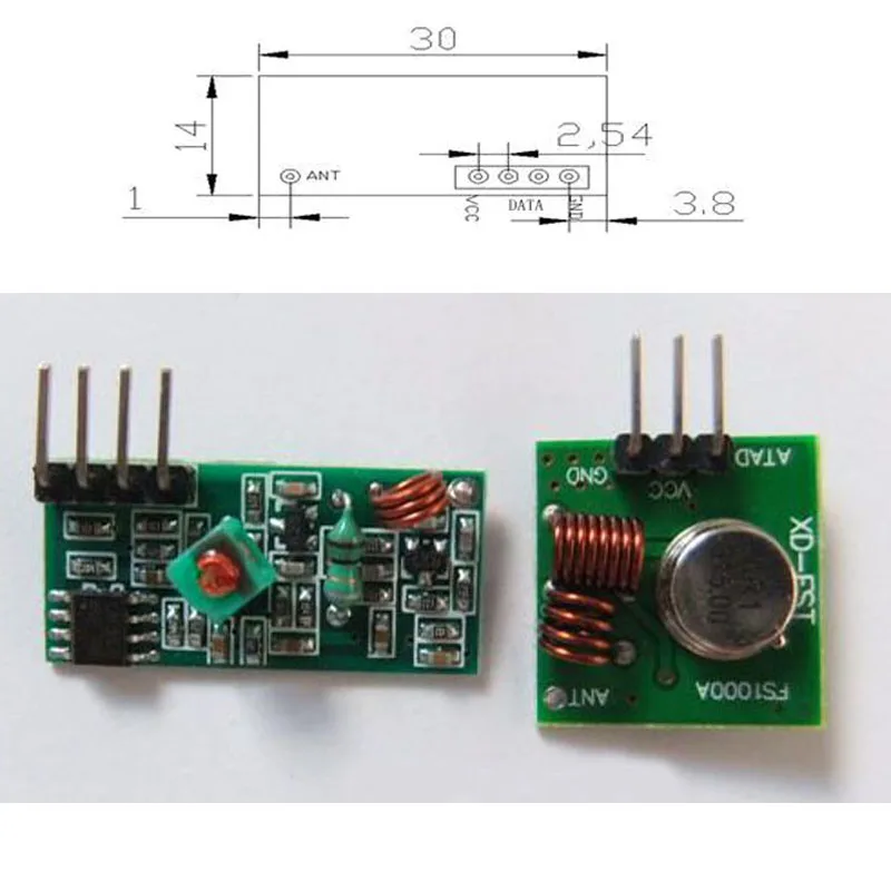 10 пар 433 мгц радиочастотный передатчик и приемник Ссылка Комплект для Arduino
