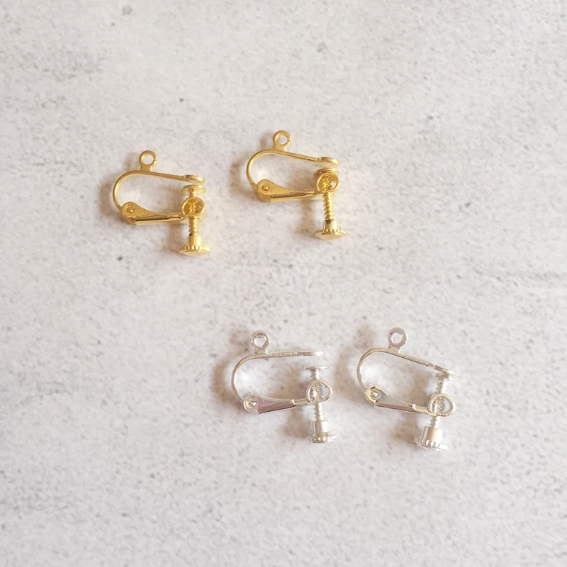 

15*17MM 50Pcs Glod & Silver Color Alloy Screw Earring Clasps & Hooks Jewelry Findings & Fittings