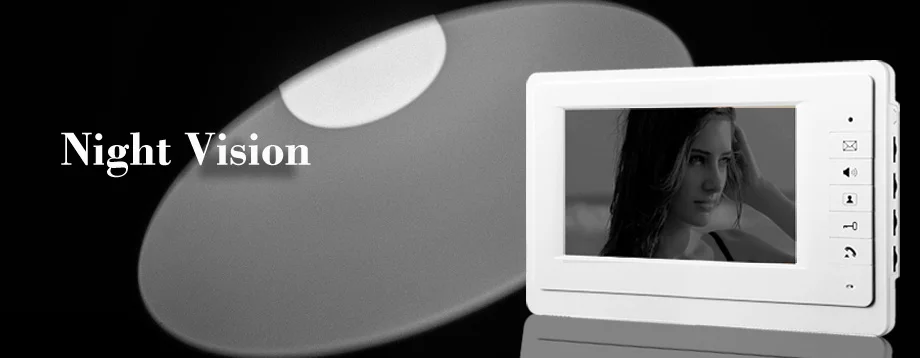 RFID Видеодомофон Домофон двусторонняя Коммуникация 7 дюймов Монитор с Карты