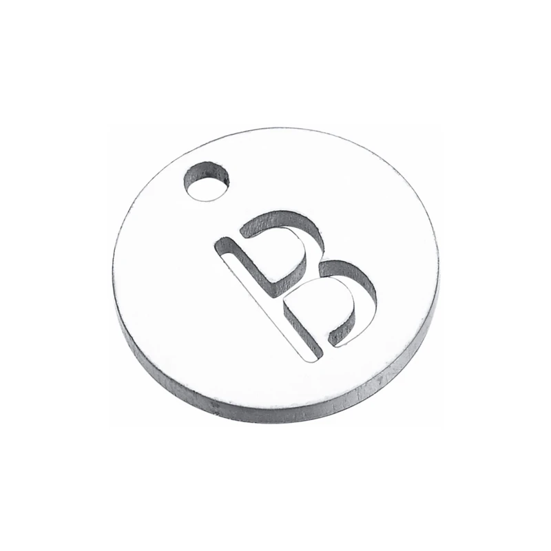 10 шт./компл. из нержавеющей стали полые буквы алфавит Круглый талисман кулон для