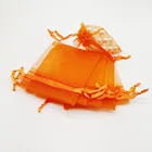 500 шт органзы-сумки оранжевые подарочные мешочки из органзы для стенд для ювелирных украшений рождественские Свадебные ювелирные изделия сумка-кисет для хранения Diy