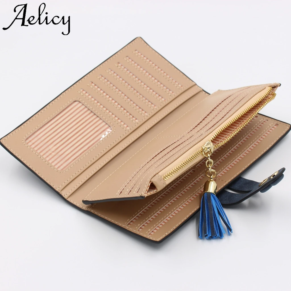 Aelicy женский длинный стильный кошелек для студенческих карт Многофункциональный