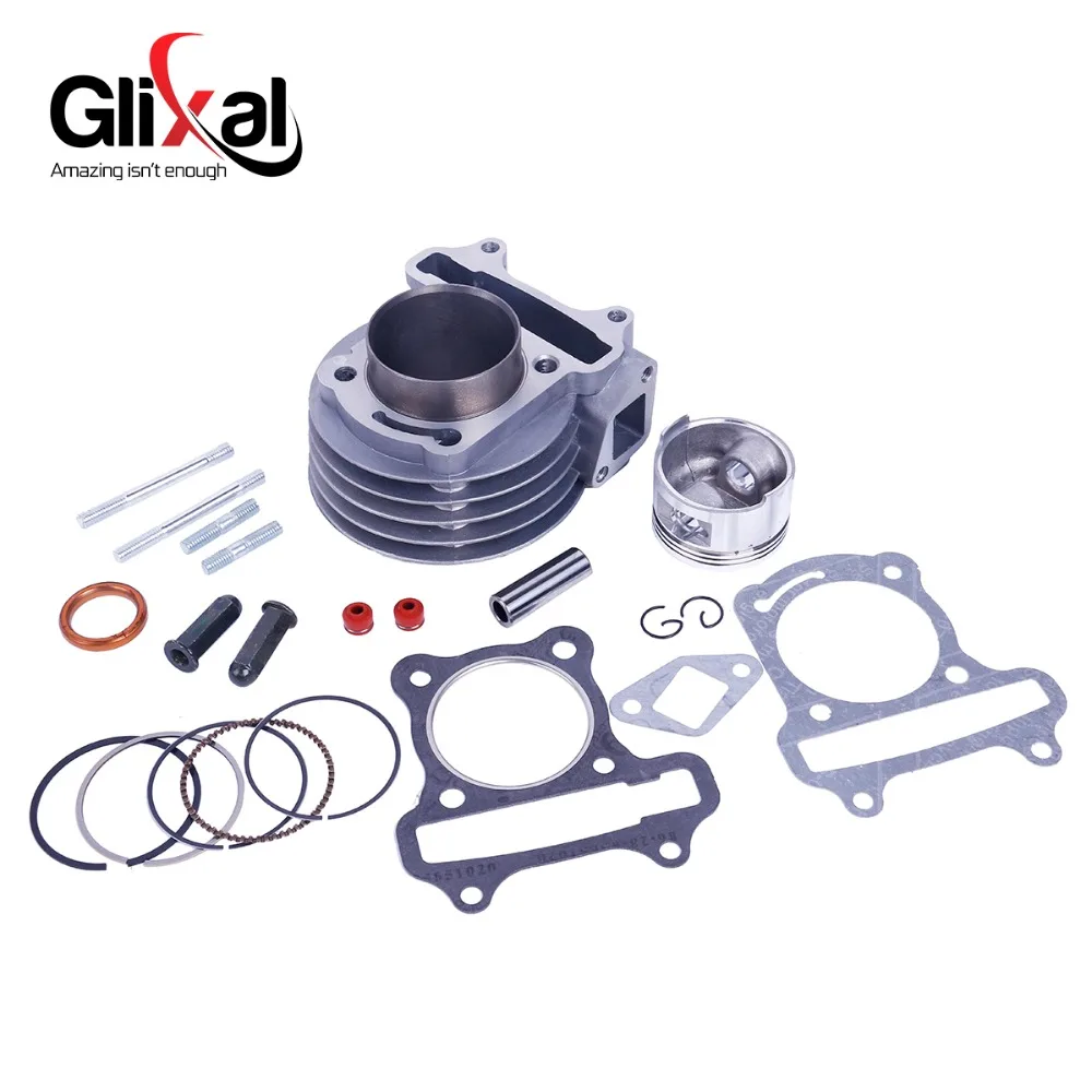 Glixal GY6 72cc 80cc китайский скутер 47 мм Большой Диаметр цилиндра набор Ремонтный комплект с поршневым комплектом 139QMB 139QMA Мопед ATV ДВИГАТЕЛЬ