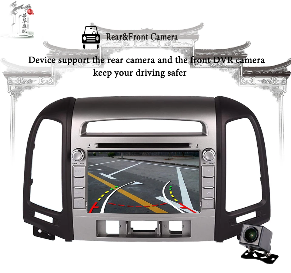 Восьмиядерный Android 10 0 автомобильный DVD для Hyundai Santa Fe 2007 - 2010 -2012 радио Navi gps плеер 64