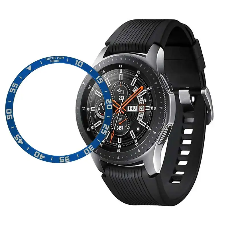 blue time 5 Металлическая крышка для samsung Galaxy Watch 46 мм/42 мм чехол gear S3 Frontier/классический спортивный клейкий чехол ремешок аксессуары 46/42 3 - Цвет ремешка: blue time 5