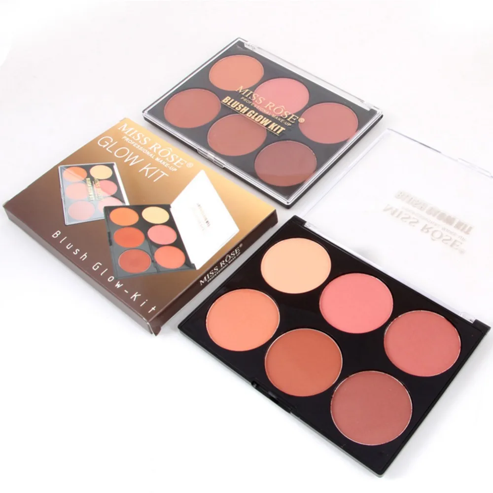 6 палитра теней для макияжа Румяна лица румяна пудры #248353|face blusher|blusher powder paletteblusher |