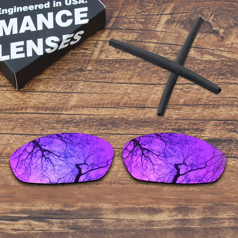 

ToughAsNails Purple Mirrored Polarized Replacement Lens and Gray Earsocks for Oakley Whisker