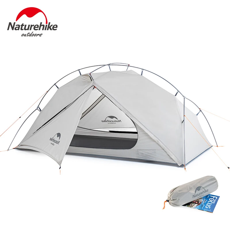 Günstig Naturehike Outdoor Ultra-light Einzel Zelt Camping 15D Nylon Doppel Y-form Wasserdichte Tragbare Aluminium Single-schicht Zelt