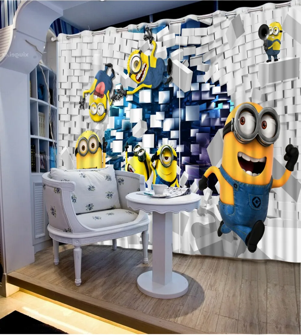 Новые Пользовательские 3D красивые шторы мультфильм Топ Классический