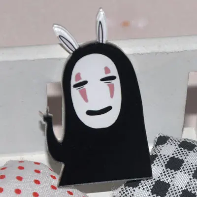 Kawaii Harajuku нет лица человек значок акриловая брошь японского аниме одежда