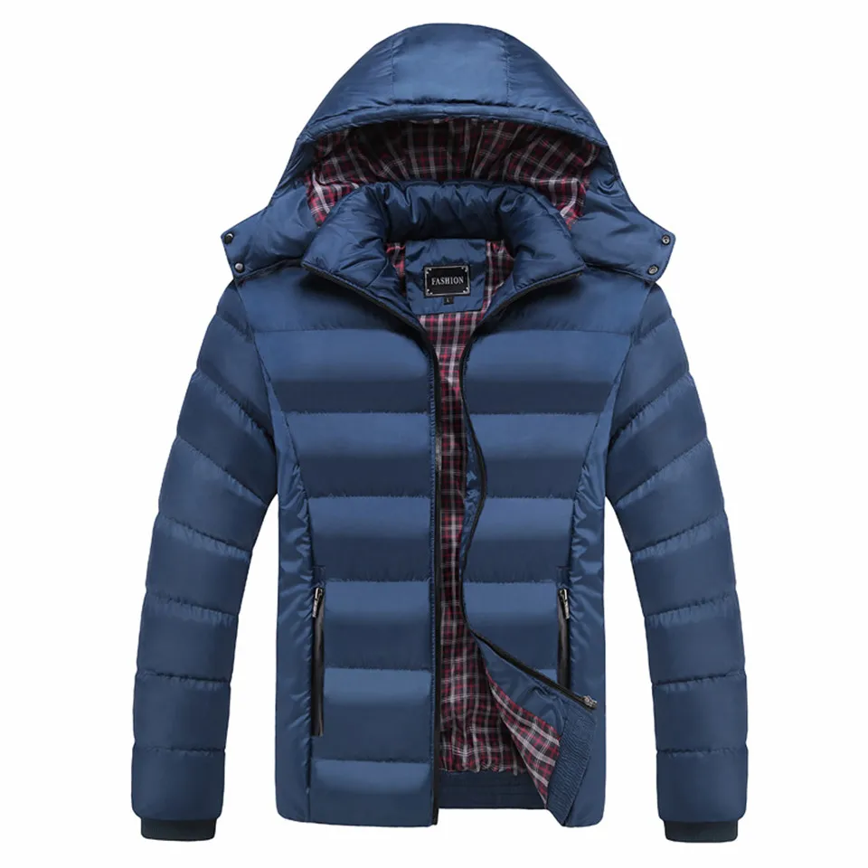 M-5XL мужская зимняя куртка с капюшоном теплая подкладка из шерсти ветрозащитная и