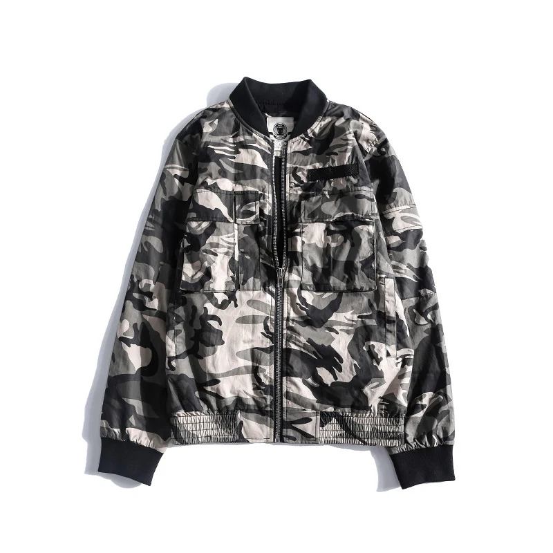 

Bomber Jacket Men New Brand Autumn Designer Fashion Casual Stand Collar Street Camo Jacket Hip Hop Suit Flying Pilot Coats