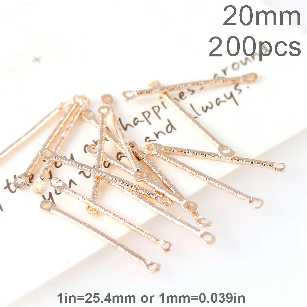 KC Gold Color 20mm 200 штук 20/25/30 мм двойной цилиндр шатун витой Медь шатуны для серьг в минималистском стиле DIY серьги-клипсы - Цвет: KC Gold Color 20mm