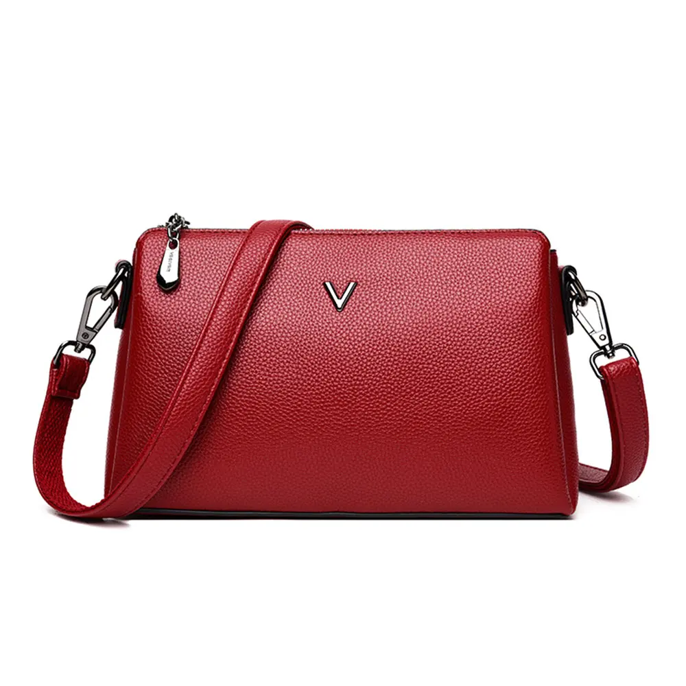 Bolsa Feminina кожаные сумки через плечо, Женский Для женщин серый Сумка-тоут сумки через плечо сумки женские сумки для плеча роскошные сумки в руку, Курьерские сумки - Цвет: Red