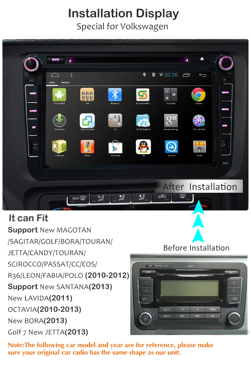 Четырехъядерный 1024*600 Android 9 0 16 Гб карта для Volkswagen VW 2din автомобильный DVD GPS