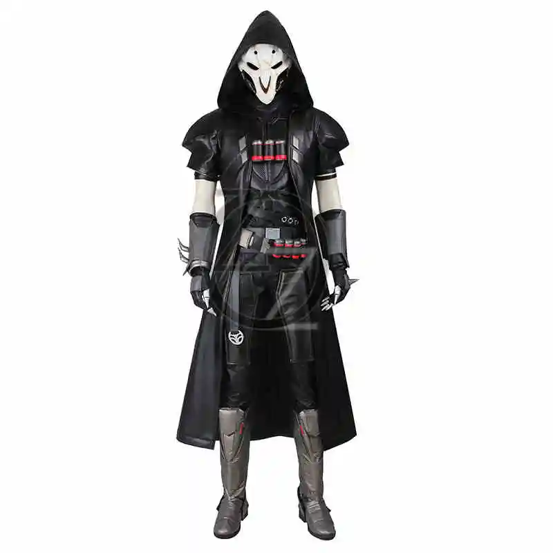 Популярная игра OW Косплей Черный Габриэль Reyes Reaper Костюм Хэллоуин костюмы для