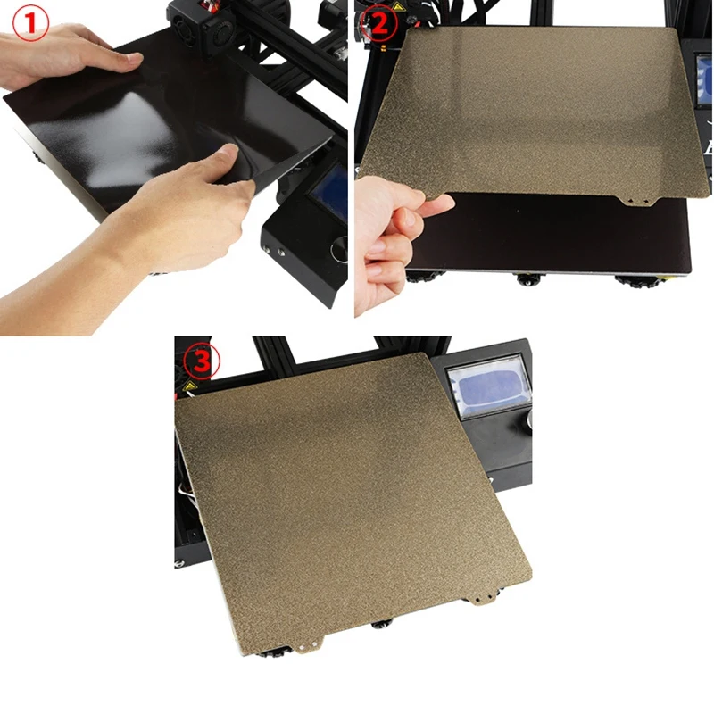 300X300 Ender 3 Двухсторонний текстурированный Pei пружинный стальной лист с порошковым покрытием Pei Монтажная пластина для Wanhao Fdm рабочего стола 9 Anet E12 L