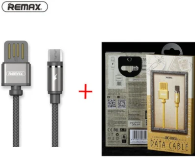 with retail box Remax Магнитный кабель micro usb с светодиодный светильник для samsung S7 xiaomi 1,5 в Магнитный зарядный кабель для зарядки для мобильного телефона Android шнур - Цвет: with retail box