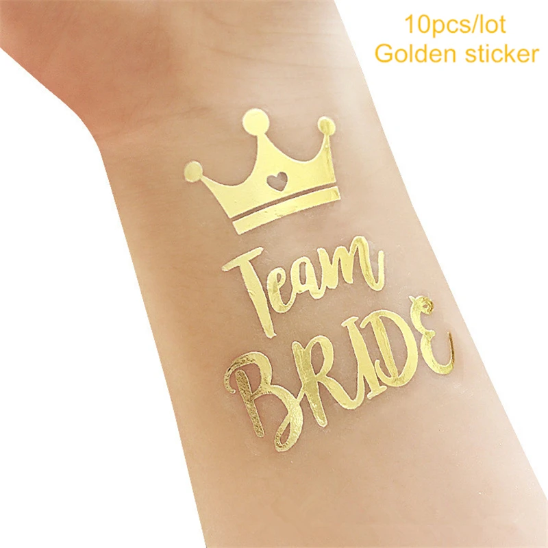 Sticker TEAM BRIDE Невеста команда татуировки Бейсбол Кепки девичник вечерние шапка с надписью "Bride To Be" сделай сам "вечерние украшения на День святого Валентина свадебные украшения поставки, W - Цвет: Sticker TEAM BRIDE