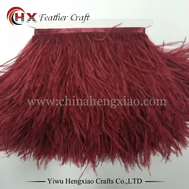Оптом крашеный 1 ярд длинный Плюмаж из страусиного пера отделка бахромой 10 15 см