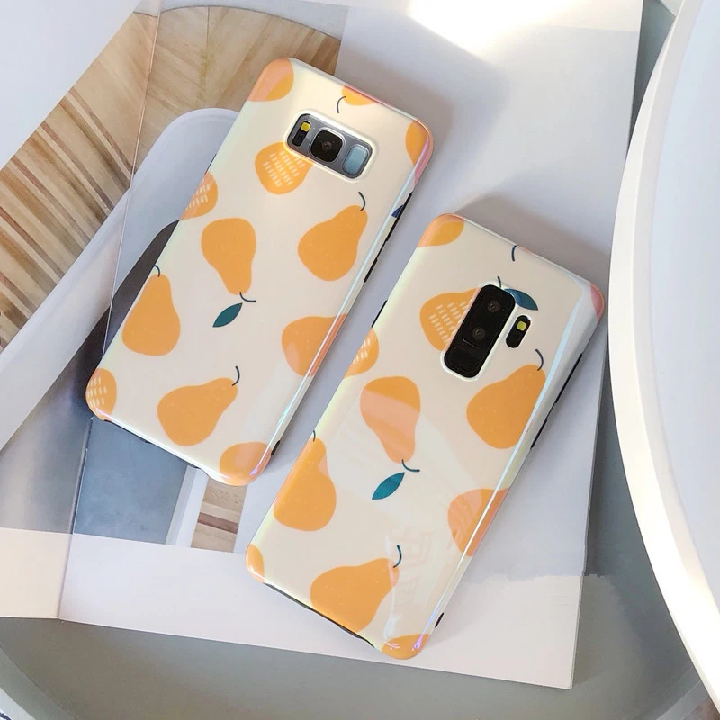 Yhbbcases мультфильм грушка для телефона чехол Samsung Note 8 9 Свежие Фрукты Силиконовые