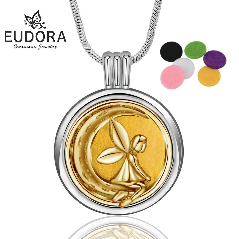 Eudora 20 мм диффузор эфирных масел круглый медальон ожерелье сказочная Форма