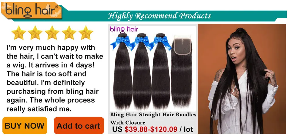 Bling Hair бразильские волосы глубокая волна Закрытие 360 Кружева Фронтальная Remy человеческие волосы закрытие с детскими волосами свободная часть натуральный цвет