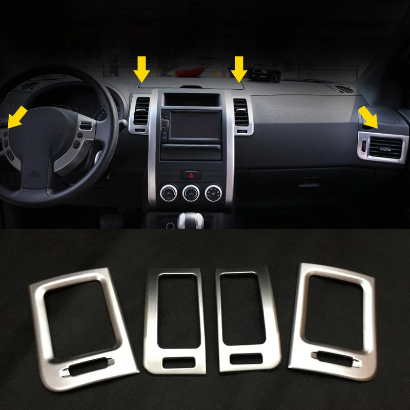 Матовая Крышка вентиляционного отверстия для Nissan X Trail T31 2008 2009 2010 2011 2012 2013 ABS